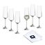LEONARDO HOME Sektgläser PUCCINI (6er Set) inkl. Poliertuch • Spülmaschinenfeste Prosecco-Kelche (280 ml) • Stoßfest & Alltagstauglich • 040979