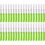 GRÄWE Tafelmesser 36 Stück, Messerset zum Schneiden, 36er Pack Brötchenmesser, Frühstücksmesser mit einseitigem Wellenschliff, Brotmesser, scharfe Messer für Brotzeit, 21 cm - Grün