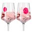 RITZENHOFF 3461007 Aperitif-Glas Sprizz 2er-Set 500 ml - Serie Sommersonett Nr. 13 + 14 mit Asia-Motiv Pink - Made in Germany
