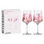 Ritzenhoff 3461003 Aperitifglas 500 ml – 2er Set – Serie Sommersonett Nr. 3 – 2 Stück mit Blütenmotiv – Made in Germany, Rosa, Weiß