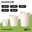 NANDEYIBI 200 Stk. Pappbecher weiß 200 ml - 8oz - Coffee to go | Einweg Kaffeebecher & Papierbecher, Partybecher, Bastelbecher | Trinkbecher für Heiß- & Kaltgetränke | Teebecher – Made in Germany