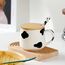 BigNoseDeer Süße Sachen Keramik Kuh Kaffeetasse Teetasse Deckel Löffel Lustige Tassen Geschenke für Frauen Kaffeebecher Personalisiert Cappuccino 3D Tasse Beste Freundin Geburtstag Weihnachtsgeschenke
