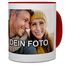 PhotoFancy® - Tasse mit Foto Bedrucken Lassen - Fototasse Personalisieren – Kaffeebecher zum selbst gestalten (Rot)