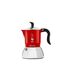 Bialetti Fiammetta Induktions-Kaffeemaschine, 2 Tassen (100 ml), für alle Herdarten geeignet, Elegantes Design, rot