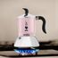 Bialetti Fiammetta Induktions-Kaffeemaschine, 2 Tassen (100 ml), für alle Herdarten geeignet, elegantes Design, rosa, Pinke Farbe