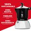 Bialetti Fiammetta Induktions-Kaffeemaschine, 4 Tassen (150 ml), für alle Herdarten geeignet, Elegantes Design, schwarz