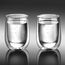 glastal 350ml Doppelwandige Latte Macchiato Gläser Set Borosilikatglas Kaffeetassen Glas 2er Set Kaffeeglas Teegläser für Cappuccino,Latte,Tee,EIS,Eistee,Iced Americano,Milch,Saft,Bier