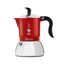 Bialetti Fiammetta Induktions-Kaffeemaschine, 4 Tassen (150 ml), für alle Herdarten geeignet, Elegantes Design, rot