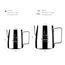 OneChois Milch Pitcher rostfreiem Edelstahl Milchkännchen perfekt für Milchaufschäumer Cappuccino Milchschau (350ml)