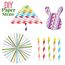 Vicloon Strohhalme Papier, Trinkhalme Papier Biologisch Abbaubare, Bunte Trinkhalme Geeignet für Partys, Hochzeiten und Anlässe, Party Strohhalme 5 Farben, 200 PCS