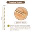 Vicloon Strohhalme Papier, Biologisch Abbaubare Trinkhalme, Bronzing Gold für Partys, Hochzeiten und Anlässe, 100 Stück