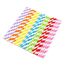 Vicloon 175pcs Papier trinken Einweg-Strohhalme, bunte Streifen Einweg-Dekoration Papier Trinkende Strohhalme für Geburtstag, Hochzeit, Weihnachten, Feier Parteien, 7 Farben