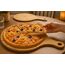 hausleben Pizzateller 33cm holz (2er-3er-4er Set) - Pizzabrett groß mit Griff, Platzteller, Pizzabrett rund, pizza holzbrett, pizza plate, pizza schneiderbrett, Serviceteller