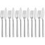 WMF Nuova Fischbesteck Set 12 teilig, Fischset für 6 Personen, Fischgabel, Fischmesser, Cromargan Edelstahl poliert, spülmaschinengeeignet
