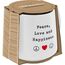 GRUSS & CO Tasse konisch "Peace, Love and Happiness" | Steinzeug, 43 cl, mehrfarbig | Geschenk Freunde | 48448