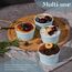 Highkit Creme Brulee Schälchen 6 Stück, 9 cm - 200 ml Souffle Förmchen Backofenfest, Souffleeförmchen Schüsseln, Creme Brulee Schalen, Keramikförmchen Ofenfeste Förmchen, Ragout Fin Schalen,Blau