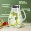 SUSTEAS 2 Liter 70 Unzen Glas Karaffe Krug mit Deckel und Auslauf, Wasserkaraffe, Eistee Krug, Saft Krug, für hausgemachte Getränke/Eistee/Milch/Kaffee/Wein