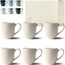 KIVY Tassen Set 6er x 400ml - Große Kaffeetassen Set 6er - Kaffeetasse groß - Teetassen - Kaffee Tassen Sets - Kaffeebecher Keramik Becher Set - Bechersets - Kaffeepott Modern - Kaffeehäferl