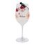 Herz & Heim® schönes Geschenk für die Frau Weinglas mit Personalisierung zu Weihnachten oder zum Geburtstag Blumen-Punkte-Ornamentik