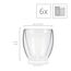 Sänger | Doppelwandige Gläser Café, 6-teiliges Gläser-Set, Cappuccino Gläser doppelwandig, Thermo Gläser Kaffee | 200 ml