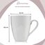 Sänger | Kaffeebecher Set Bilgola 6 teiliges Becher Set für 6 Personen aus Porzellan, Tee-Becher, erweiterbar, Alltag, Frühstück, Füllmenge: 350 ml | PREMIUM COLLECTION