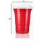 TRESKO 100 Beer Pong Becher + 6 Bälle wiederverwendbar | Partybecher 473ml - 16oz | Bierpong, Red Cups extra stark | Plastikbecher Rot