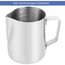 Anpro Milchkännchen, 600ml Milk Pitcher Milchkanne aus Edelstahl, perfekt für Cappuccino, Milchaufschäumer, Silber, MEHRWEG