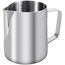 Anpro Milchkännchen, 600ml Milk Pitcher Milchkanne aus Edelstahl, perfekt für Cappuccino, Milchaufschäumer, Silber, MEHRWEG