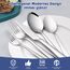 Besteck Set für 12 Personen, Bastwe 72-teiliges Edelstahl Besteckset mit Steakmesser, Messer, Gabel, Löffel, Hochwertiges Essbesteck Set für Restaurant Party Hochzeit, Spülmaschinenfest