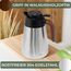 WALDWERK Thermoskanne (1,5L) - Kaffeekanne aus doppelwandigem 304 Edelstahl - Isolierkanne mit tropffreiem Ausguss - Kaffeekanne Thermo