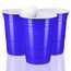 TRESKO 40 Beer Pong Becher + 6 Bälle | Partybecher 473ml - 16oz | Bierpong, Red Cups extra stark | Plastikbecher Blau
