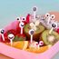 Obstgabeln Kinder Bento Box Zubehör Spieße Tiere Food Picks Plastik Gabeln Mini Dessertgabeln für Kuchen Desserts Obst (Zufällig) (20STK)