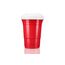TRESKO 50 Beer Pong Becher wiederverwendbar | Partybecher 473ml - 16oz | Bierpong, Red Cups extra stark | Plastikbecher Rot