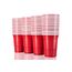 TRESKO 50 Beer Pong Becher + 6 Bälle wiederverwendbar | Partybecher 473ml - 16oz | Bierpong, Red Cups extra stark | Plastikbecher Rot