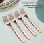 Berglander Roségold Tafelgabeln von 12 Stück, Titanverkupferung Edelstahl Modernes Speisegabel-Set, Gabeln und Löffel Besteck, ideal für Zuhause, Toilettenzimmer, Hotel, Hochzeit, spülmaschinenfest