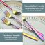Berglander Regenbogen Tafelgabeln von 12 Stück, Titan bunt beschichtet Edelstahl Modernes Speisegabel-Set, Gabeln und Löffel Besteck, ideal für Zuhause, Restauroom, Hotel, Hochzeit, spülmaschinenfest