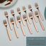 Berglander Roségold Tafelgabeln von 12 Stück, Titanverkupferung Edelstahl Modernes Speisegabel-Set, Gabeln und Löffel Besteck, ideal für Zuhause, Toilettenzimmer, Hotel, Hochzeit, spülmaschinenfest