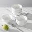 MALACASA Müslischalen 6er Set, 750 ml Porzellan Suppenschüssel in Cremeweiß, Bowl Schüssel, Dessertschalen, Müsli Schüssel für Salat, Suppen, Ramen, Obst, 15,2 x 15,2 x 7,6 cm, Serie Regular