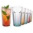 TREND FOR HOME Cocktailgläser Groß Trinkglas Cuba Libre Gläser, 700 ml, Set von 6, Cocktail Highball Wasser Glässerset XXL Tumblers Retro Design, GIGI Kollektion, WATERCOLOR OMBRE-Handwäsche