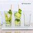 TREND FOR HOME Cocktailgläser Groß Trinkglas Caipirinha Gläser 630 ml Set von 6 Cocktail Highball Wasser Glässerset XXL Tumblers Retro Design Spülmaschinenfest Kollektion Alva Transparent