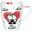 Sheepworld Tasse „Ich Deins, Du meins, Wir eins“ | Kaffeetasse, Teetasse mit Spruch, Geschenk zum Valentinstag | Porzellan, Herztasse | 45183