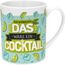 GRUSS & CO XL-Tasse Motiv Cocktail | lustige Riesentasse, Porzellan, großer Becher 60 cl, blau | Frauengeschenk, Partygeschenk | 48816