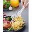 Spaghetti-Löffel und Nudelzange, Antihaft-Silikonlöffel, Serviergabel mit Zähnen und Edelstahlgriff, Spaghettizange, Lebensmittelclip für Spaghetti-Nudeln, Weiß