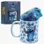 Disney Tasse und Socken Damen Set Stitch Geschenk Set (Blau Stitch)