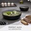 Moritz & Moritz VIDA Servierschalen Set Anthrazit - 2x Große Schalen aus hochwertigem Porzellan, Modern & Zeitlos, Mikrowellen- & Spülmaschinengeeignet - Perfekt für Salate, Pasta, Snacks & mehr