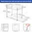 Puricon Unter Waschbecken Regal, 2 Etagen Standregal Küche Arbeitsplatte Regal Organizer, Mehrfunktional Küchenregal Gewürzregal Unterschrankregal Spülschrankregal -Clear