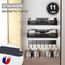 Aufworld Magnetische Gewürzregal für Kühlschrank, 3 Pack magnetische Regal, bewegliche magnetische Kühlschrank Veranstalter mit 8-Haken-Regal für Küche Organisation und Lagerung