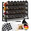 Deco haus® Gewürzregal Stehend & Wand [MIT 28 GLÄSERN & GEWÜRZETIKETTEN] - Gewürz Organizer - Gewürzregal Wand - Spice Rack Organizer - Gewürzständer Gewürzregale Hängend - Gewürzregale Schrank