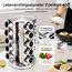 SAEIV 360° Rotation Gewürzregal Stehend | Gewürze drehteller organizer | 20 100ml-Gewürzgläser | Fünflagig Gewürzregale Drehbar | Deutsch Gewürzetiketten | Küche Regal | gewürze aufbewahrung