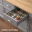Lifewit Gewürz Organizer Schublade, 6 Stück Abnehmbares Gewürzregal Schublade Breite 20 bis 40 cm, 3 Etagen Gewürz Schubladeneinsatz aus Kunststoff, Spice Rack für Arbeitsplatte/Schrank, Durchsichtig